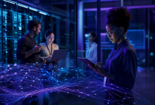 Ambiente tecnológico que representa fundo de investimento em startups brasileiras de inteligência artificial