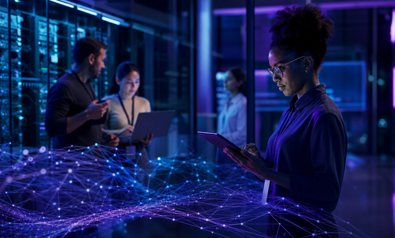 Ambiente tecnológico que representa fundo de investimento em startups brasileiras de inteligência artificial